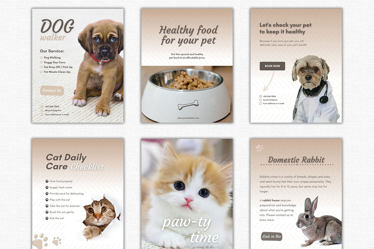 Pet Shop Social Media Templates, a Social Media Template by Talipic Designs (Photo 4 of 8)