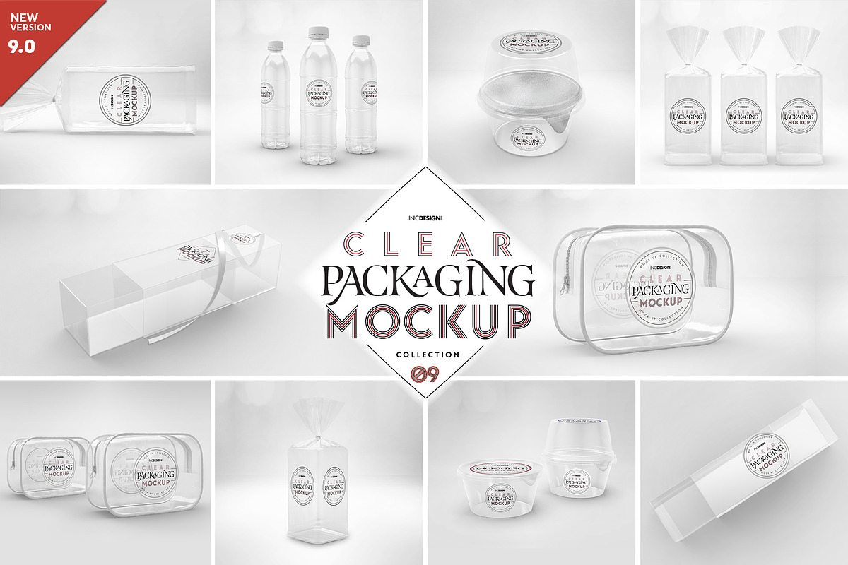 09 Clear Container Packaging Mockups, a Cups & Container Mockup by INCDesign (Photo 1 of 17)