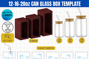 Can Glass Box Template Bundle 386, a Graphic by AtacanDigital