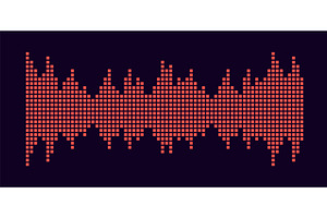 Vector music sound waves, an Illustration by Things for designers