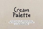 Cream Palette Natural Handwritten, a Handwritten Font by Littlehand (Thumbnail 1 of 9)