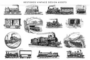 Vintage Steam and Sail Clipart, a Transportation Illustration by Century Library (Thumbnail 5 of 8)