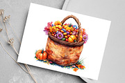 Watercolor Floral Halloween Clipart, an Illustration by Canvas Craft (Thumbnail 6 of 7)