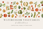 Watercolor Vegetables Collection, a Food Illustration by Jenteva Art (Thumbnail 1 of 15)