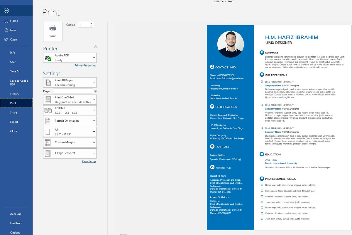 Clean Resume/CV, a Resume Template by Graphicalark (Photo 5 of 5)