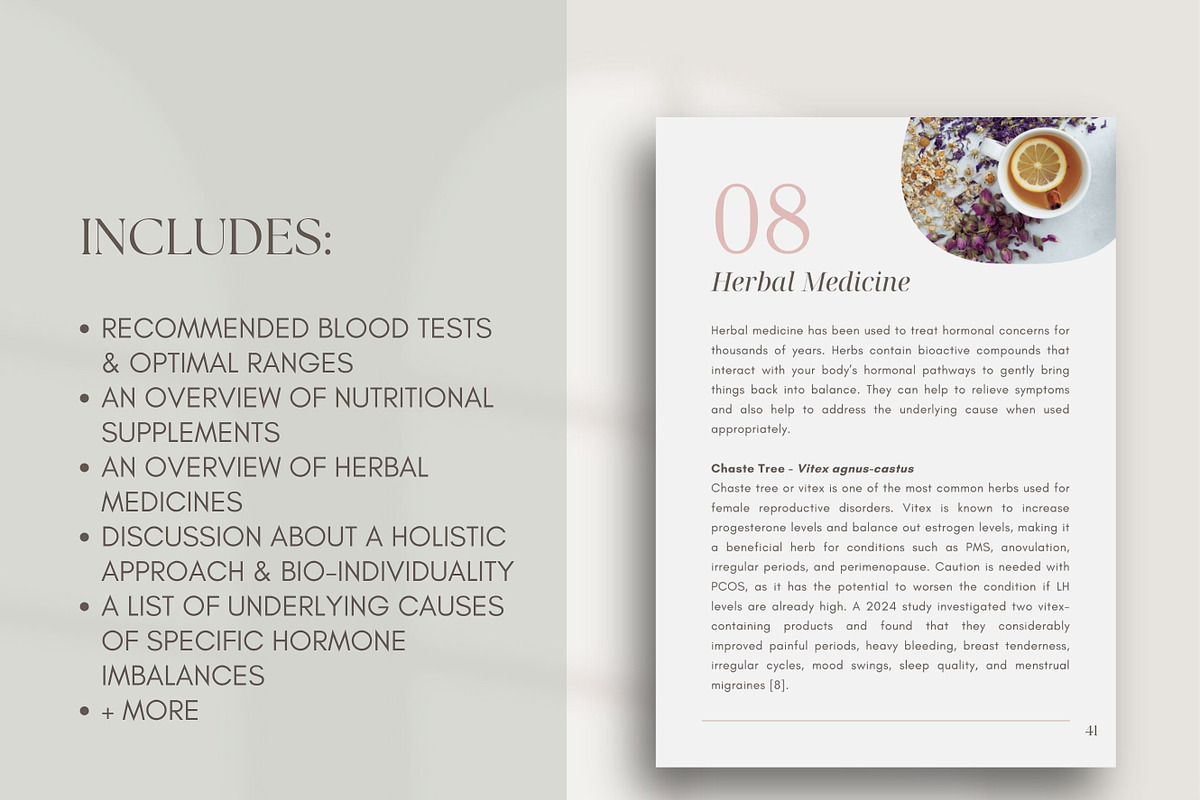Hormone Ebook Canva Premade, a Presentation Template by Naturopath Hub (Photo 5 of 9)