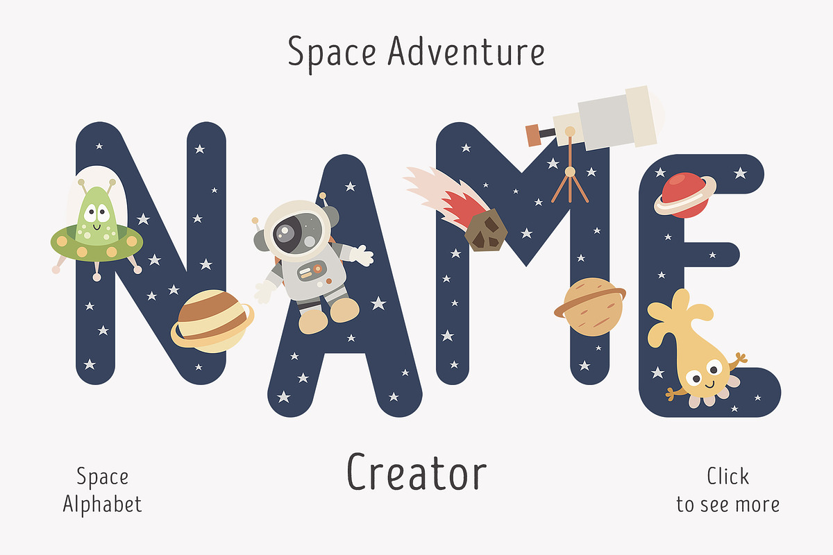 Nursery Art Space Kids Bundle, a Decorative Illustration by Nursery Art (Photo 6 of 8)
