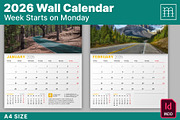 Wall Calendar 2026 (WC027-26-M), a Stationery Template by mikhailmorosin (Thumbnail 1 of 5)