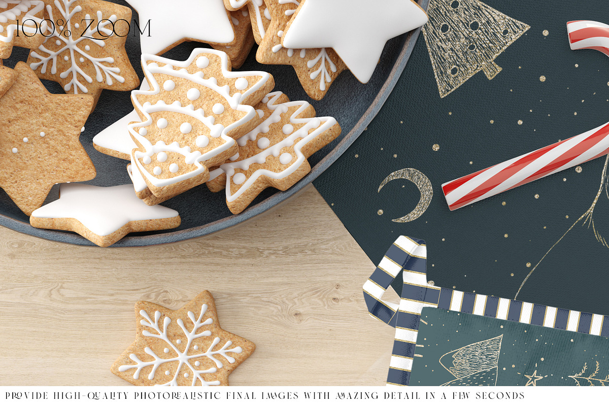 Christmas Oven Mitt & Potholders, a Product Mockup by mock-ups (Photo 6 of 16)