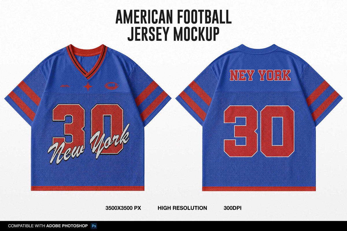 American Football Jersey Mockup, a Shirt Mockup by Irhasalfahad (Photo 1 of 4)