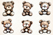 Cute Teddy Bear Emotions Clipart, an Illustration by DreamCafeArt (Thumbnail 8 of 8)
