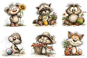Whimsical Summer Animals Clipart, an Illustration by Dream Creation (Thumbnail 6 of 8)
