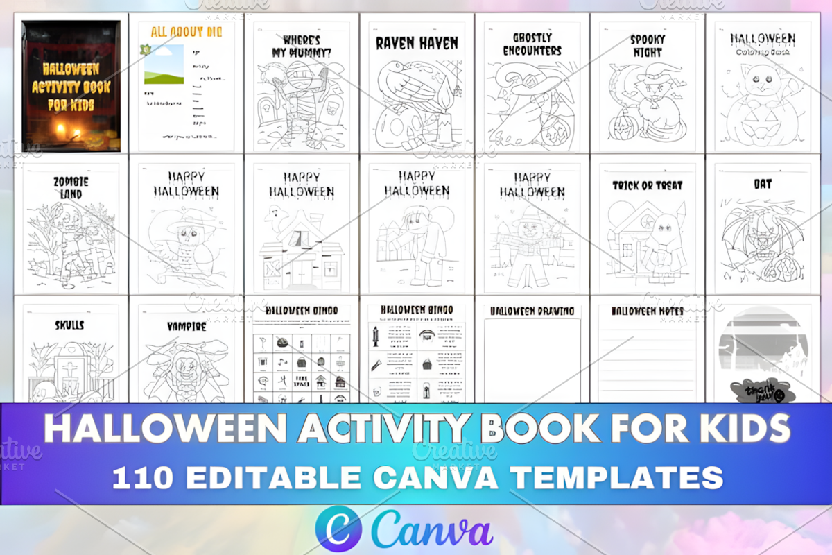 Editable Halloween Activity Book, a Marketing Template by Coco Bloom (Photo 1 of 5)