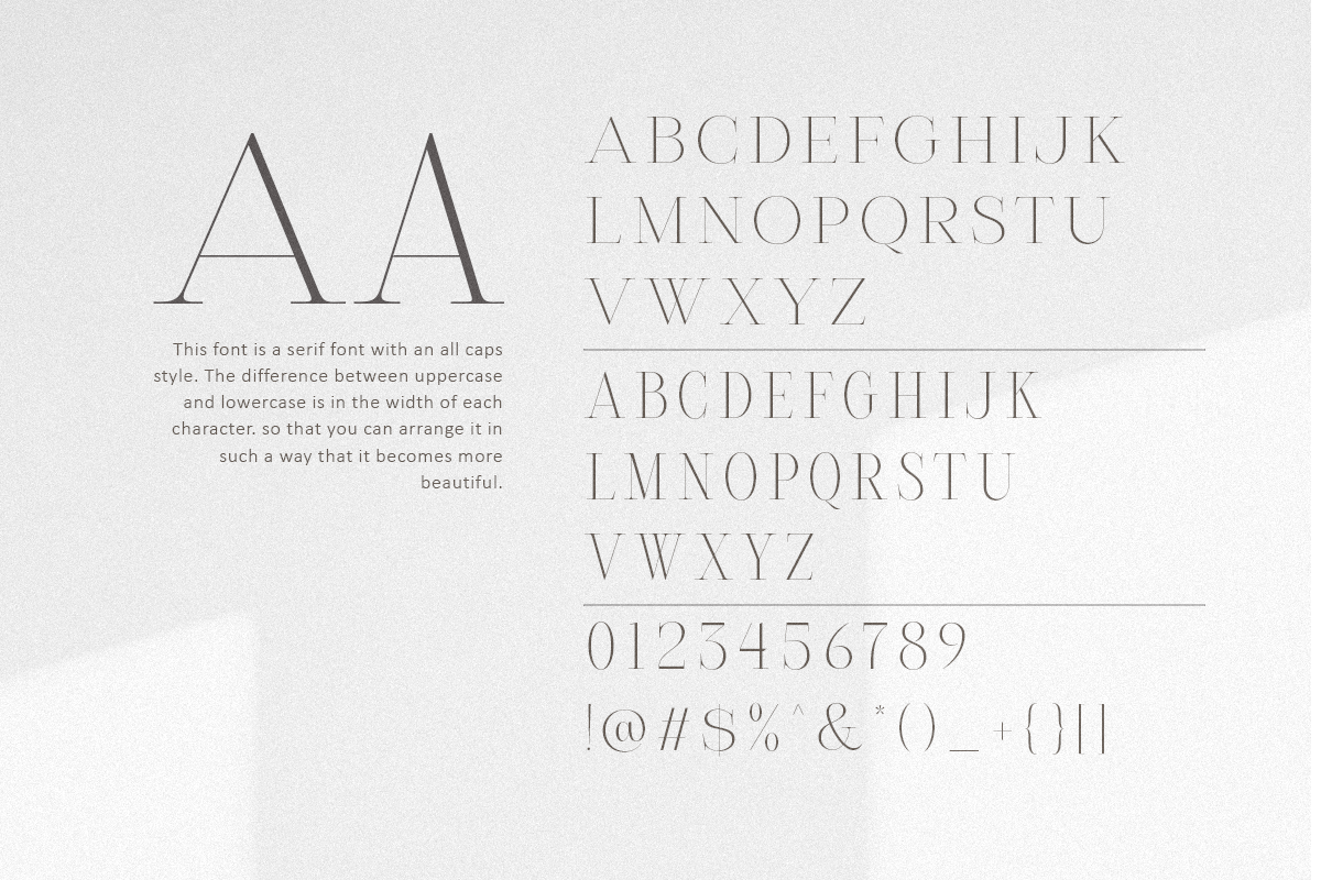 Natoure-All Caps Serif, a Serif Font by DzikrulAulia (Photo 8 of 10)