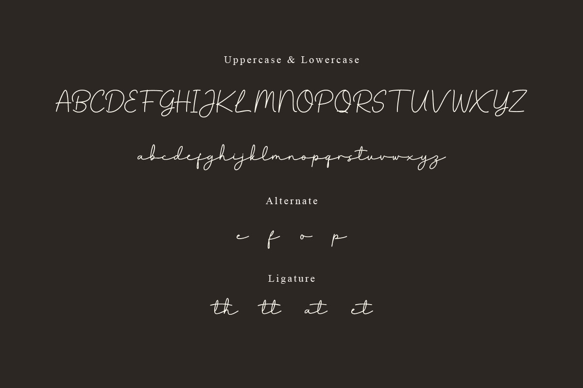 Lesarta - Script Monoline Font, a Script Font by twinstd (Photo 4 of 7)