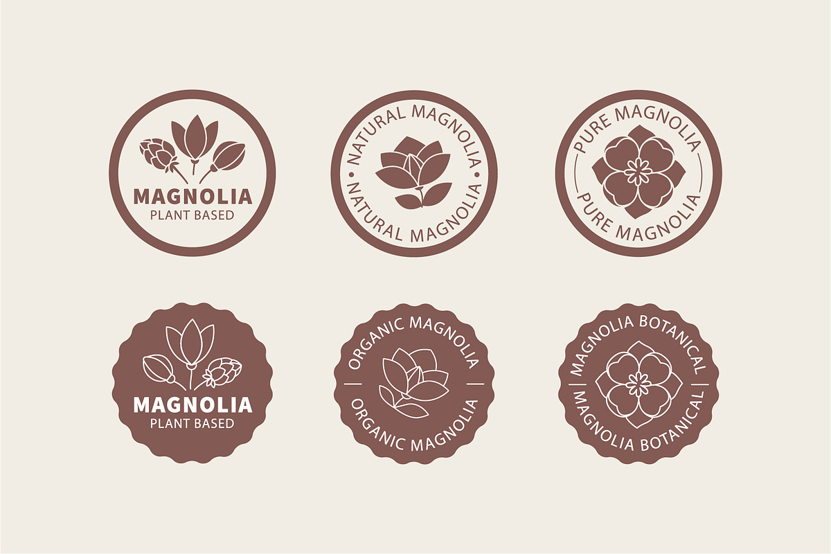 Hand-Drawn Magnolia. Linocut set, a Background Graphic by Lettering_Logo (Photo 11 of 17)