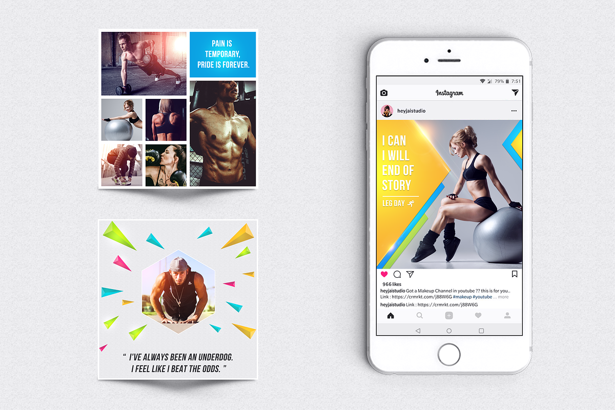 Fitness Social Media Kit, a Social Media Template by Jaisivakumar (Photo 5 of 12)