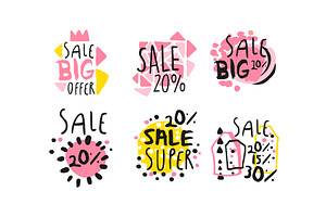Sale Labels and Badges Design, an Object Illustration by TopVectors
