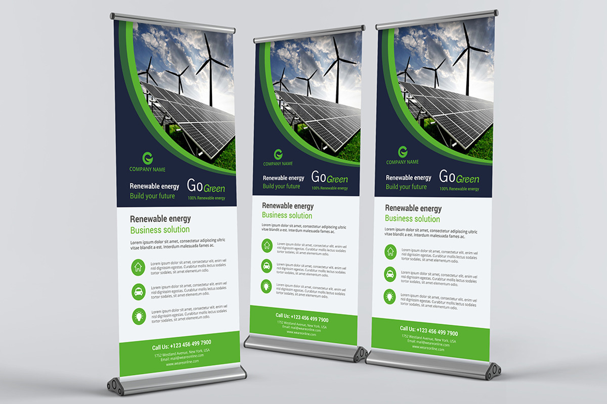 Green Energy Roll-up Banners, a Flyer Template by design_pick (Photo 4 of 4)