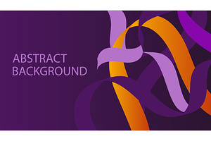 Banner with wavy ribbon shapes, an Illustration by JeanBet