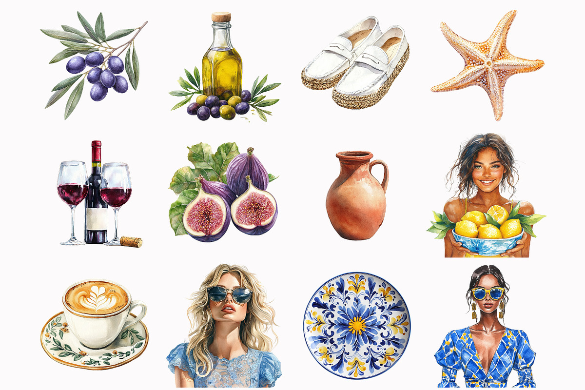 Greece Summer Clipart, an Illustration by Design Market (Photo 4 of 5)