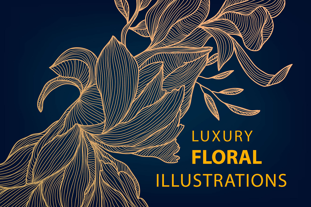 Luxury Floral Illustrations Set, a Decorative Illustration by Marylia (Photo 1 of 11)