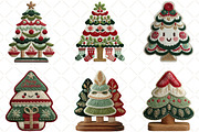 Crochet Christmas Tree Clipart, an Illustration by Black Bird Studio (Thumbnail 3 of 6)