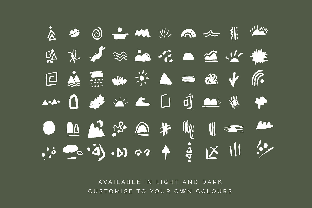 Earth Nature Sketch Doodle Icons, a Solid Icon by CreativeWilderness (Photo 7 of 13)