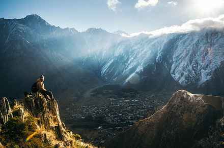 The view featuring tourist, edge, and looking, a Nature Photo by bortnikauphoto