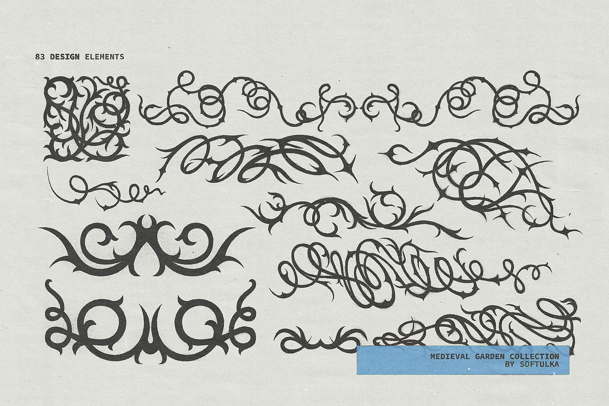 Medieval Garden: Graphic Craft Kit, a Graphic by softulka (Photo 7 of 11)