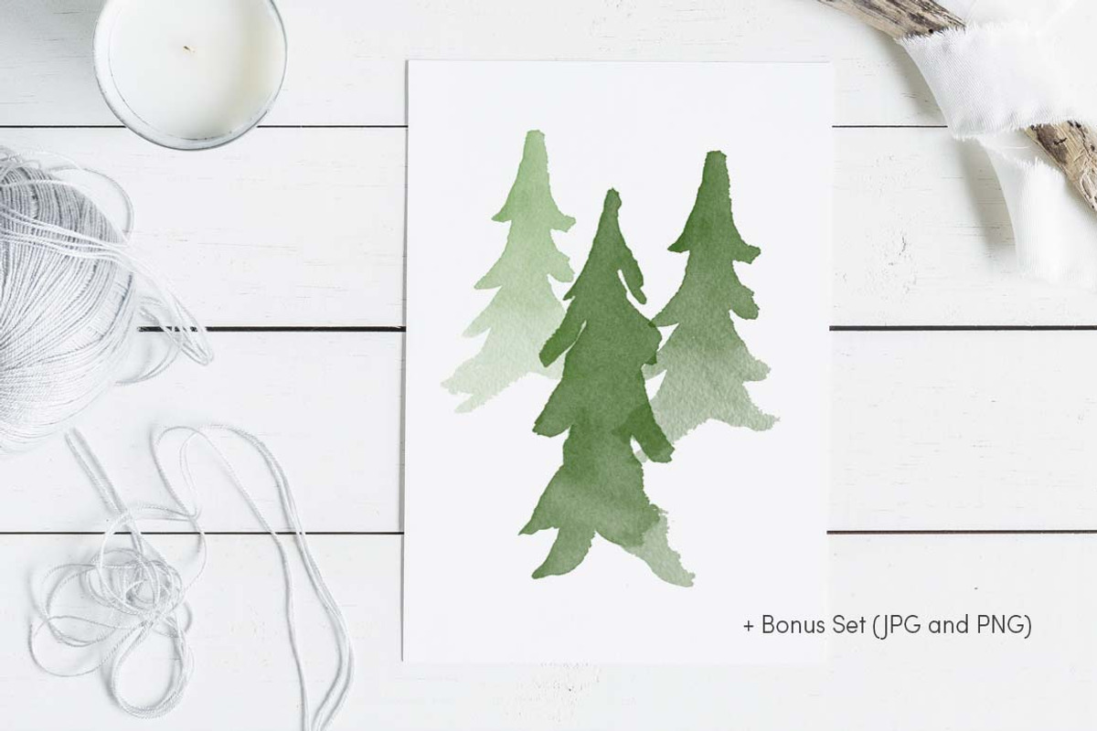 Evergreen Trees Clip Art, an Object Graphic by Chelsea Bromley (Photo 4 of 6)