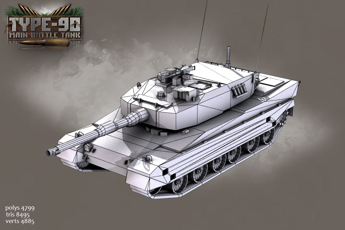 Type-90 Main Battle Tank, a Cars & Vehicle 3D Model by Beatheart Creative Studio (Photo 9 of 14)