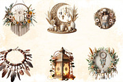 Boho Summer Sublimation Clipart Bund, an Illustration by SVGArt (Thumbnail 3 of 8)
