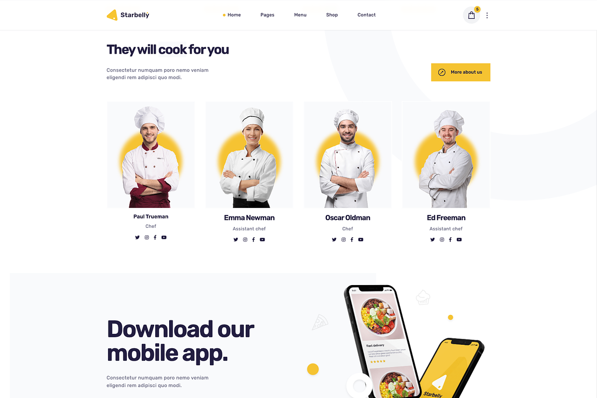 Restaurant & Cafe HTML Template, a HTML Template by UInstrument (Photo 5 of 11)