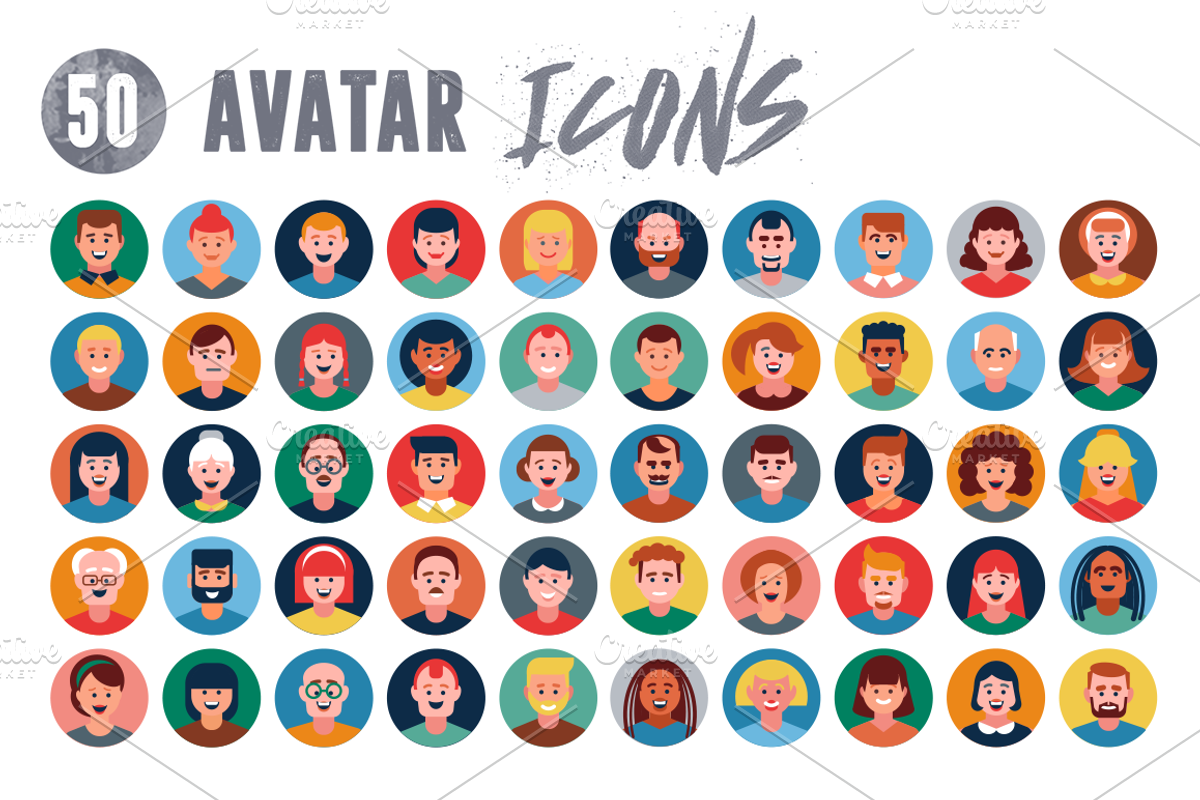 50 Avatar Icons, an Icon by Dighital (Photo 3 of 6)