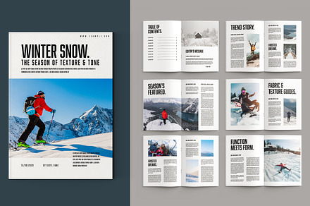 Winter Travel Magazine Template