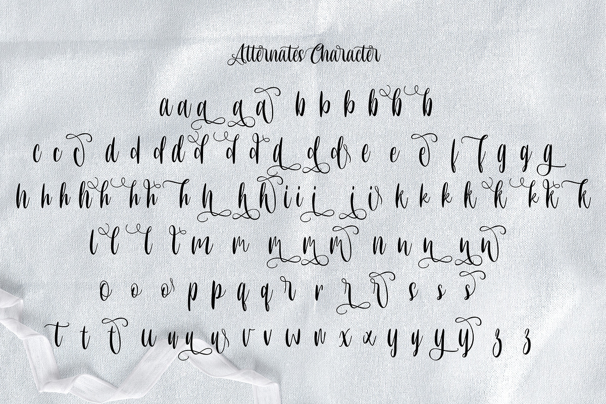 Rosemhary Font, a Script Font by Allmostudio (Photo 10 of 11)