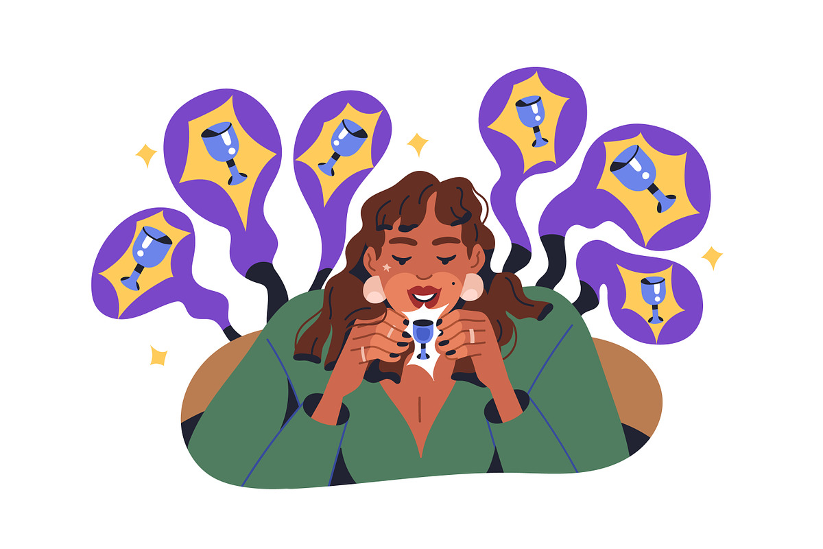 People drinking alcohol concept set, a Person Illustration by Good Studio (Photo 2 of 7)