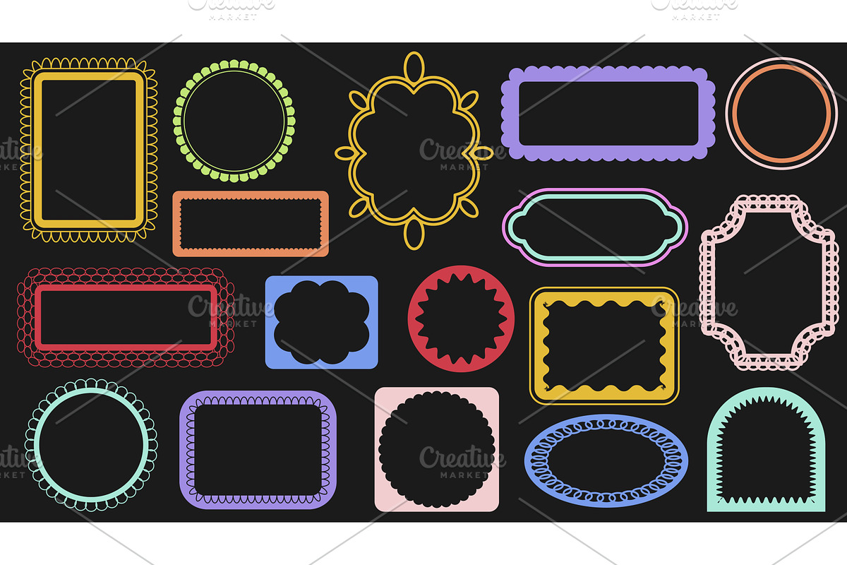 Psychedelic Y2k Photo Frames, an Illustration by alexdndz