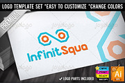 Squares Infinity Logo Template, a Branding & Logo Template by joyologo (Thumbnail 1 of 3)