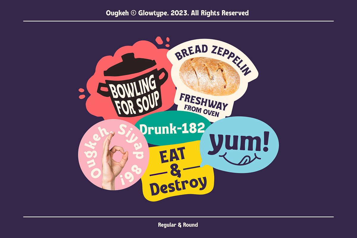 Ougkeh Typeface, a Sans Serif Font by Glowtype (Photo 4 of 11)