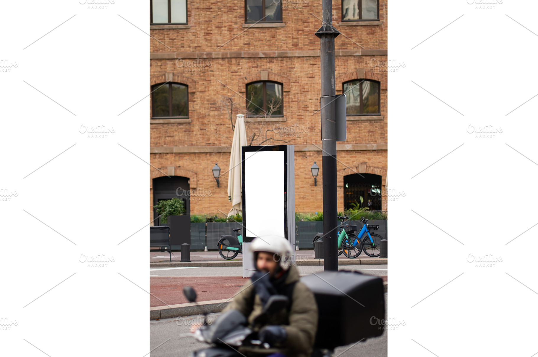 Blank digital advertising billboard, an Architecture Photo by volodymyrshtun13795