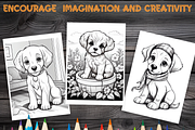 Puppy Coloring Pages for Kids, a Brochure Template by LA Design (Thumbnail 7 of 10)