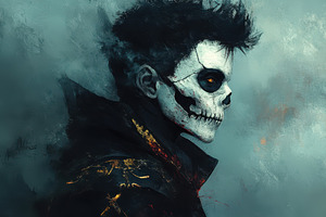 Digital art portrays a character wit, a Photo by Pavel_design