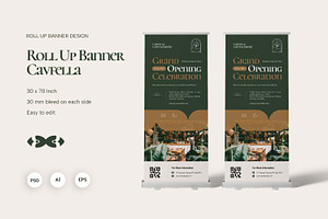 Cafvella - Roll Up Banner, a Card Template by Fannan Studio