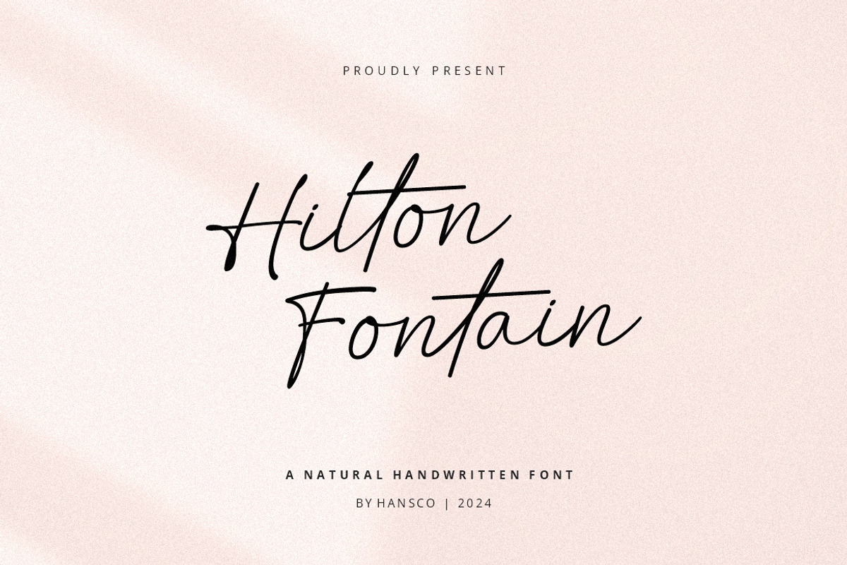 Hilton Fontain | Handwritten Font, a Handwritten Font by Burhan Afif (Photo 1 of 10)