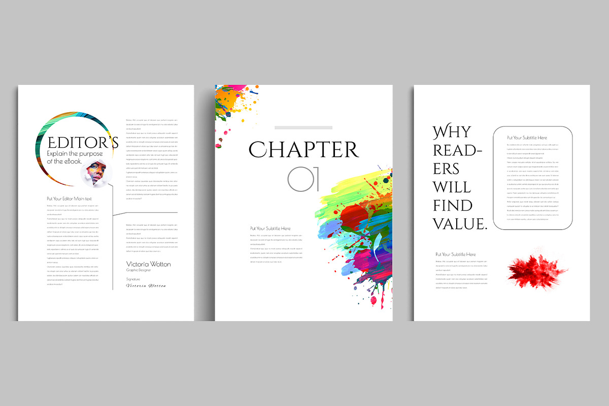 Minimal E-book Design, an UI Kit Template by ContestDesign (Photo 3 of 6)