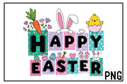 Happy Easter PNG, Bunny Block Letter, an Illustration by Black Bird Studio (Thumbnail 1 of 3)