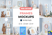 Kids Room Frames Interior Mockups, a Product Mockup by Hi, Mock-Up! (Thumbnail 1 of 7)