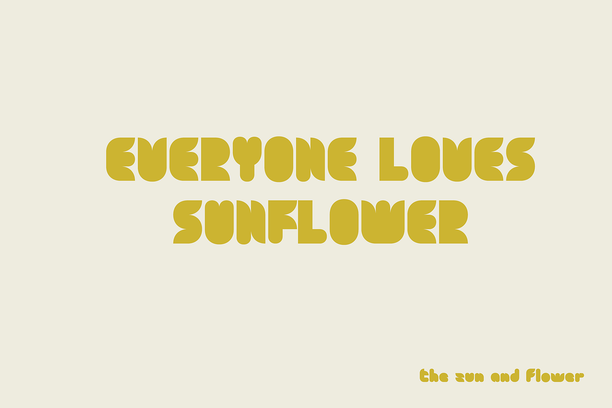 The Sun and Flower | Unique Font, a Sans Serif Font by Tigadestd Type (Photo 3 of 7)
